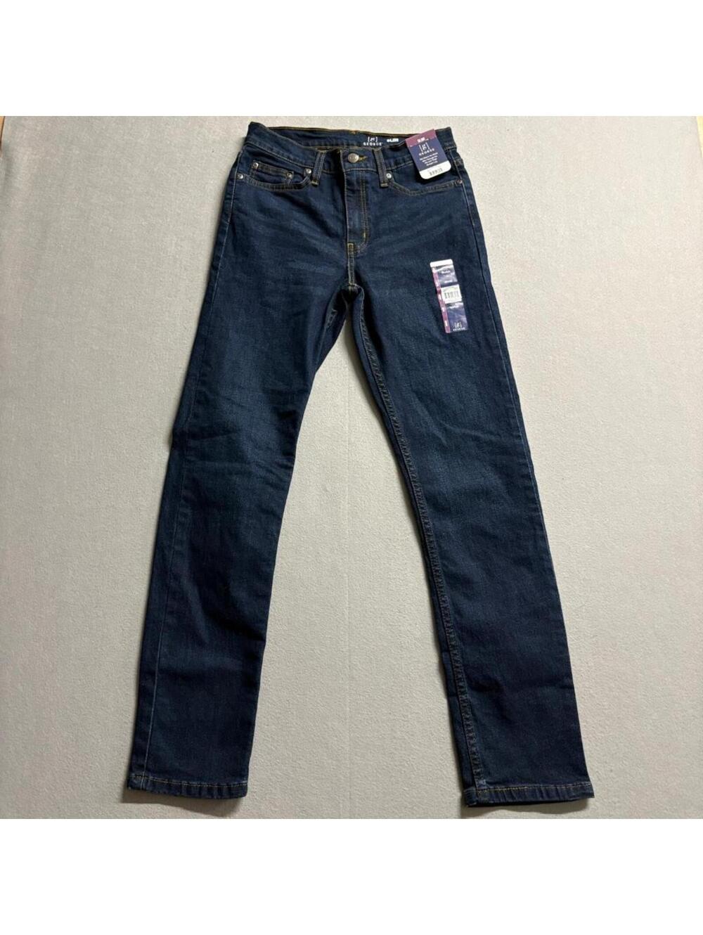 George Boys Slim Fit Jeans Size 28x30 Dark Wash Blue Denim Stretch New With Tags